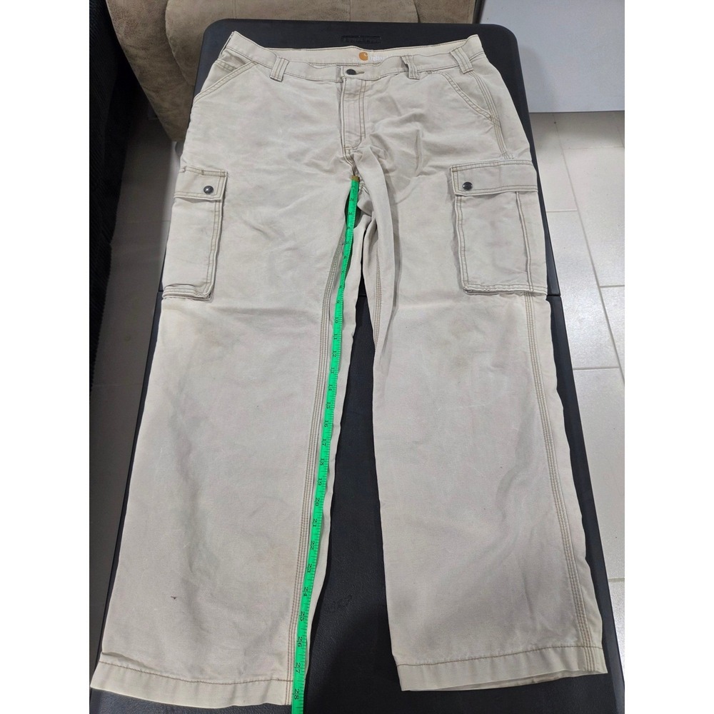 Carhartt Mens Relaxed Fit Cargo Pants Tan Khaki Cotton Canvas 38x30 100272 232
